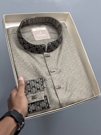 Luxury Yellowish Katan panjabi (exclusive)