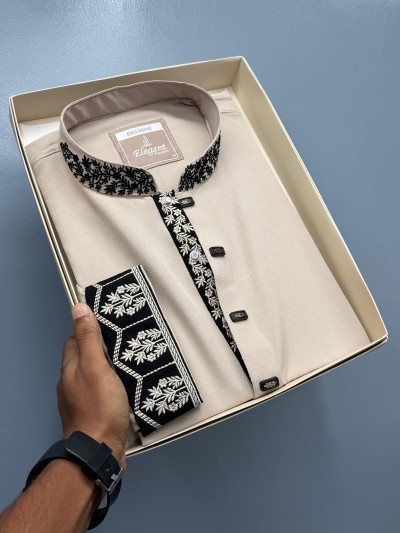 Desert Vanilla soft Cotton Panjabi (exclusive)
